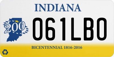 IN license plate 061LBO