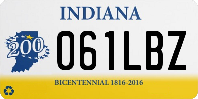 IN license plate 061LBZ