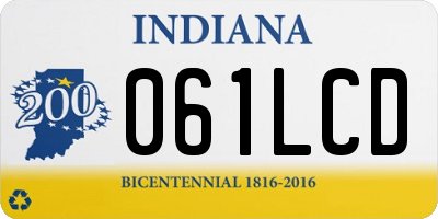 IN license plate 061LCD