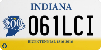 IN license plate 061LCI