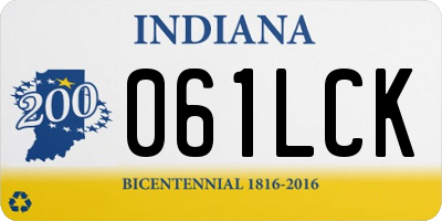 IN license plate 061LCK
