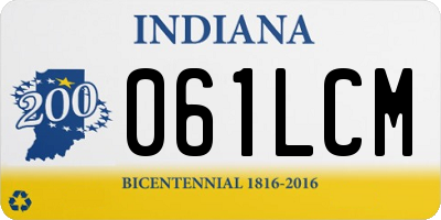 IN license plate 061LCM
