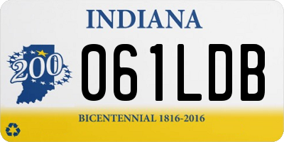 IN license plate 061LDB