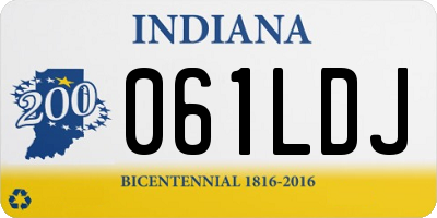 IN license plate 061LDJ