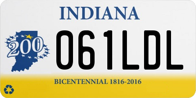 IN license plate 061LDL