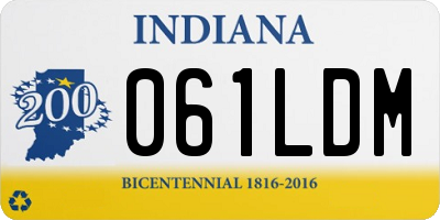 IN license plate 061LDM