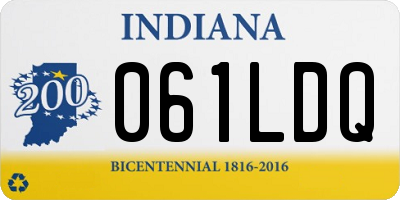 IN license plate 061LDQ