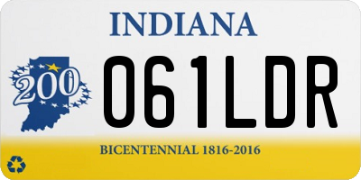 IN license plate 061LDR