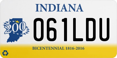 IN license plate 061LDU
