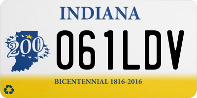 IN license plate 061LDV