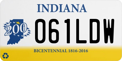IN license plate 061LDW