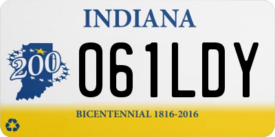 IN license plate 061LDY