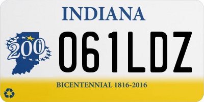 IN license plate 061LDZ