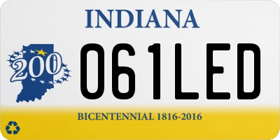 IN license plate 061LED