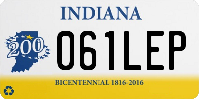 IN license plate 061LEP