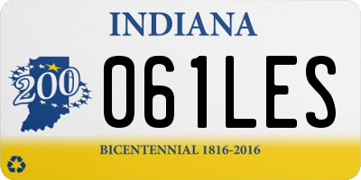 IN license plate 061LES