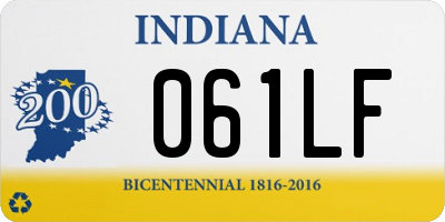 IN license plate 061LF