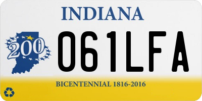 IN license plate 061LFA
