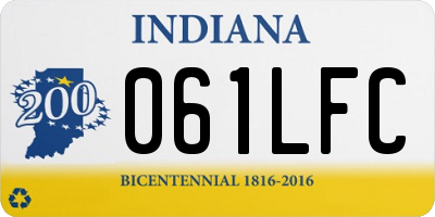 IN license plate 061LFC
