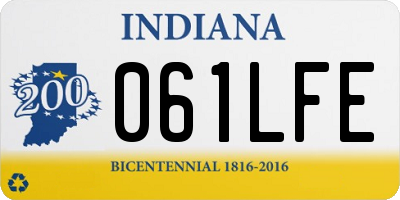 IN license plate 061LFE