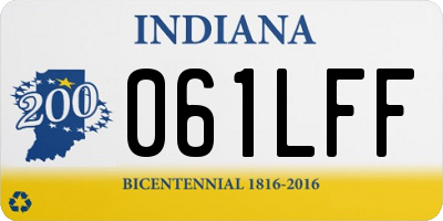 IN license plate 061LFF