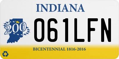 IN license plate 061LFN