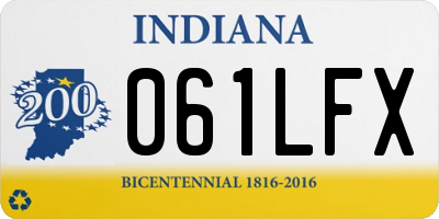 IN license plate 061LFX