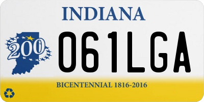 IN license plate 061LGA