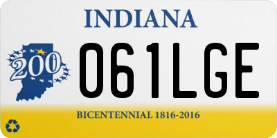 IN license plate 061LGE