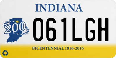 IN license plate 061LGH