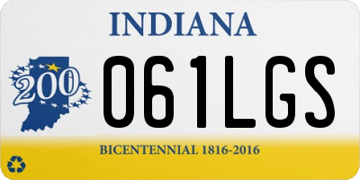 IN license plate 061LGS