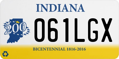 IN license plate 061LGX