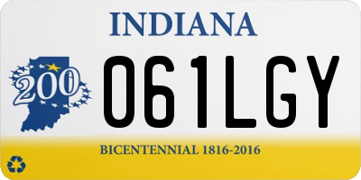 IN license plate 061LGY