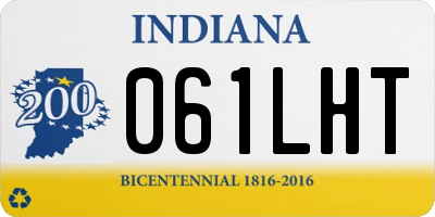 IN license plate 061LHT