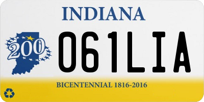 IN license plate 061LIA