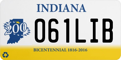 IN license plate 061LIB
