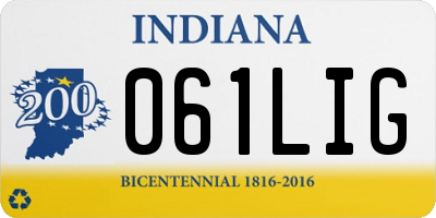 IN license plate 061LIG