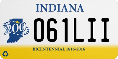 IN license plate 061LII