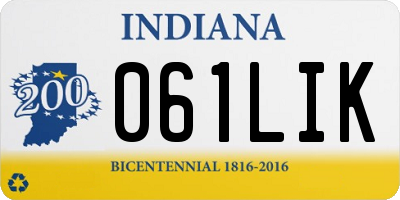 IN license plate 061LIK