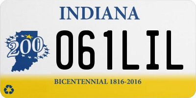 IN license plate 061LIL