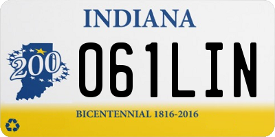 IN license plate 061LIN