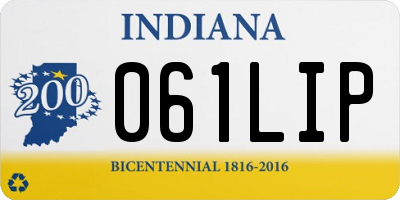 IN license plate 061LIP