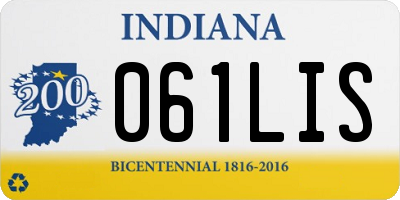 IN license plate 061LIS