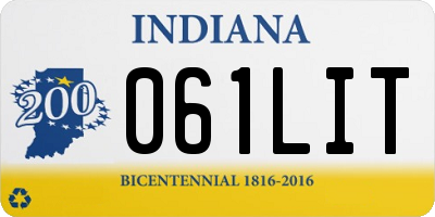 IN license plate 061LIT