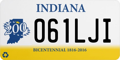 IN license plate 061LJI