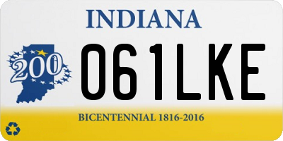 IN license plate 061LKE