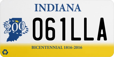 IN license plate 061LLA