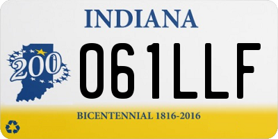 IN license plate 061LLF