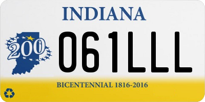 IN license plate 061LLL