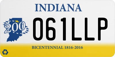 IN license plate 061LLP